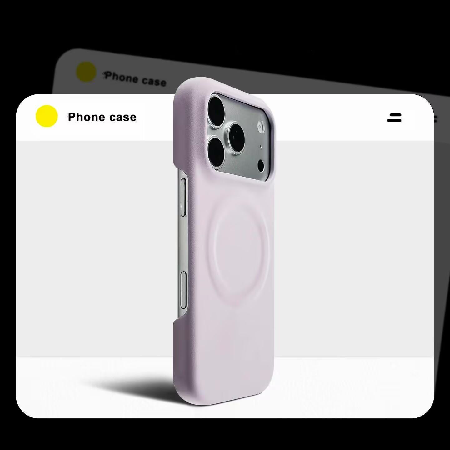 Frameless Skin Feel Leather Magnetic Case for For Iphone 17 13 12 14 15 Plus 16 Pro Max for Charge Matte Cover Fundas iPhone 12