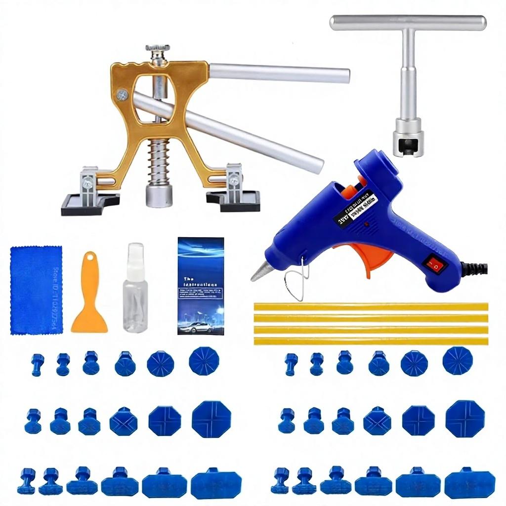 New Universal Fit Car Dent Repair Kit Paintless Dent Removal Remover Dent Puller Tabs