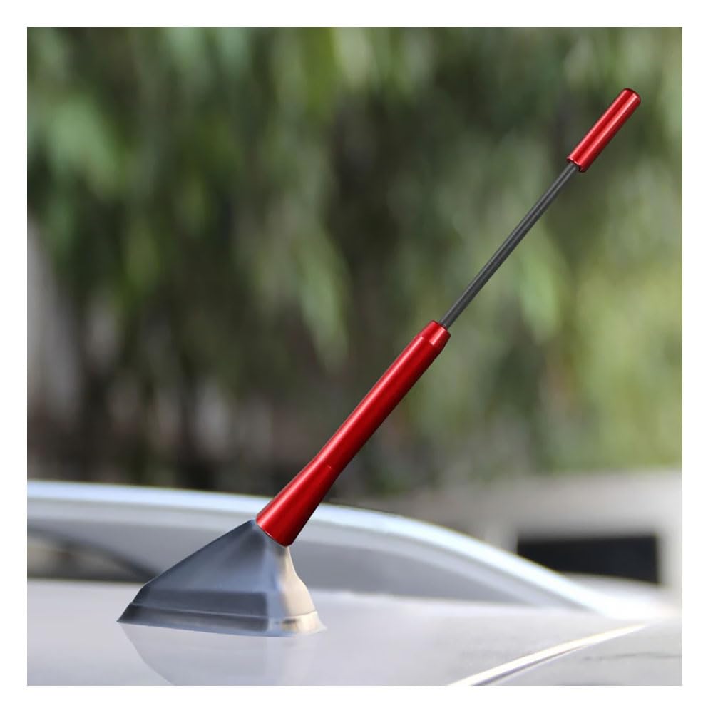 Kurze Antenne für Auto AM FM Antenne Universal Hohe Empfindlichkeit Mast Kohlefaser Stubby Autoante (blau)
