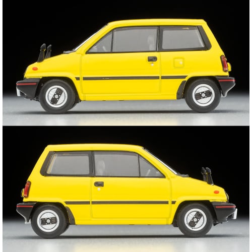 TOMYTEC LV-N272b Honda City R (Yellow) with Motocompo (1981 model)