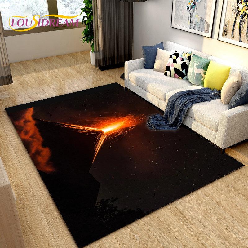 Volcanic Magma Series Area Rug Large,Carpet Rug for Living Room Bedroom Kitchen Doormat Decoration, Kids Play Non-slip Floor Mat