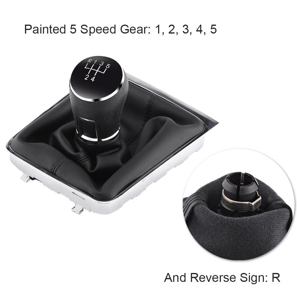 5 Speed Car Gear Shift Knob Gearstick Gaiter Boot Kit For  Passat B7 2011 2015