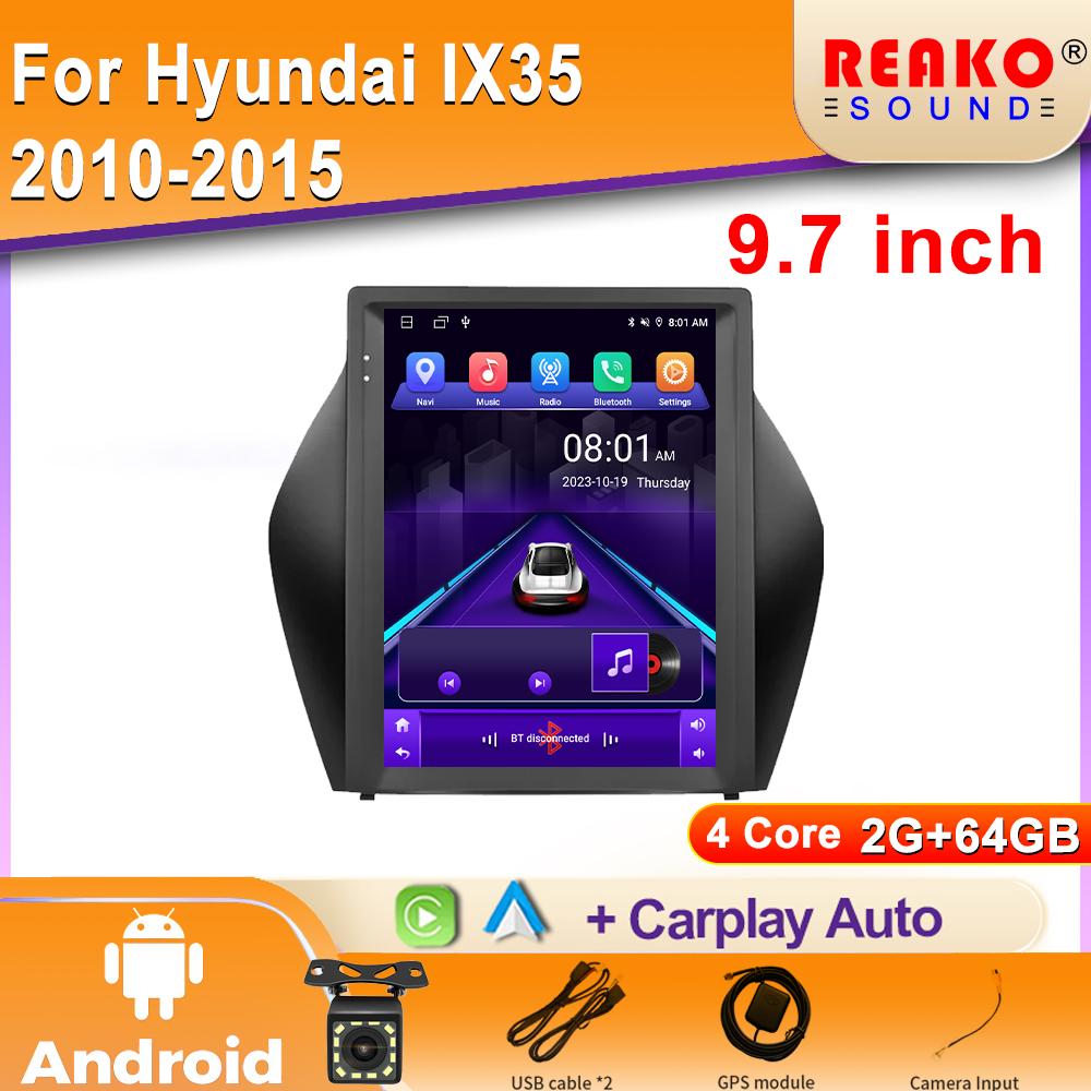 BT För Hyundai IX35 2010-2015 Bilradio Android Auto GPS-navigation Huvudenhet Multimedia Videospelare Stereo 4G WIFI 2din DVD