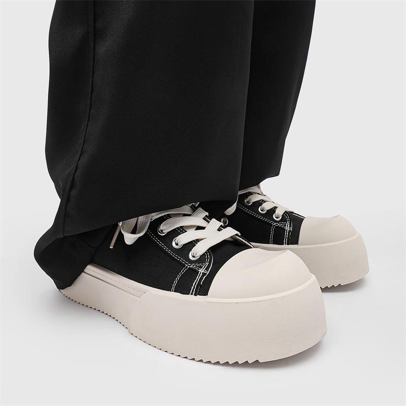 Spring New Retro Canvas Shoes Men's Height Increase Casual Versatile Classic Board Shoes Trendy Platform Men's Shoes