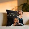 Rear Window Cushion Cover Cozy Velvet Throw PillowSoft Warm Cushion For Sofa  Bed