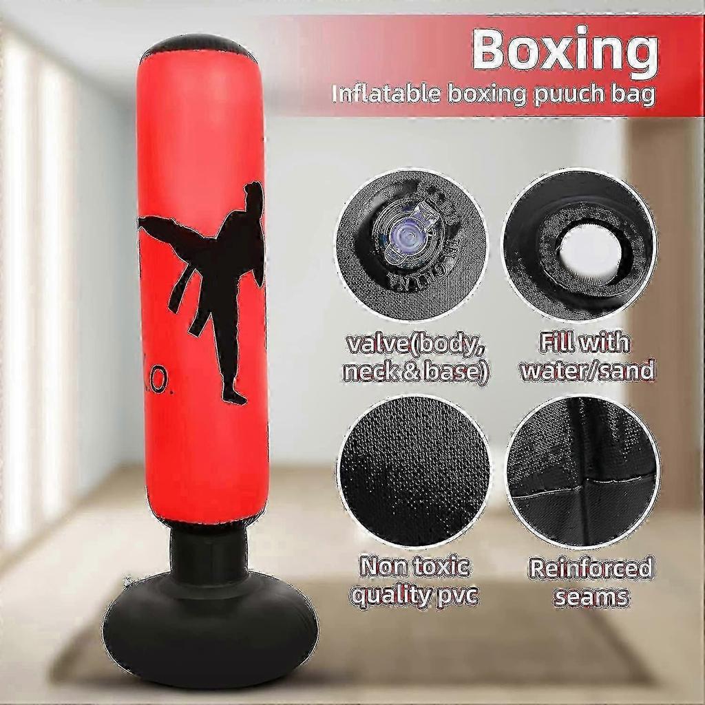 Punching Bag For Kids. Inflatable Boxing Bag . Kids Boxing Practice Set . Instant Rebound - Ri_qlsg