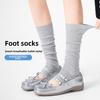 Summer Lightweight Children's Ballet-style Foot-warming Socks with Double-needle and Durable Vertical Stripes, Slimming Effect On The Calves.