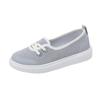 Women's Breathable Mesh Low Cut Flat Walking Casual Shoes Lace Up Lightweight Slip On Comfortable Footwear for Everyday Use