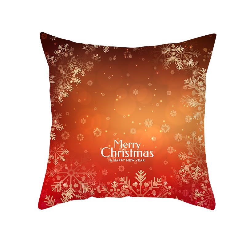 Red Christmas Pillow Covers Christmas Decorations Pillowcase Winter Decorative Pillow Case For Indoor Sofa Xmas Couch