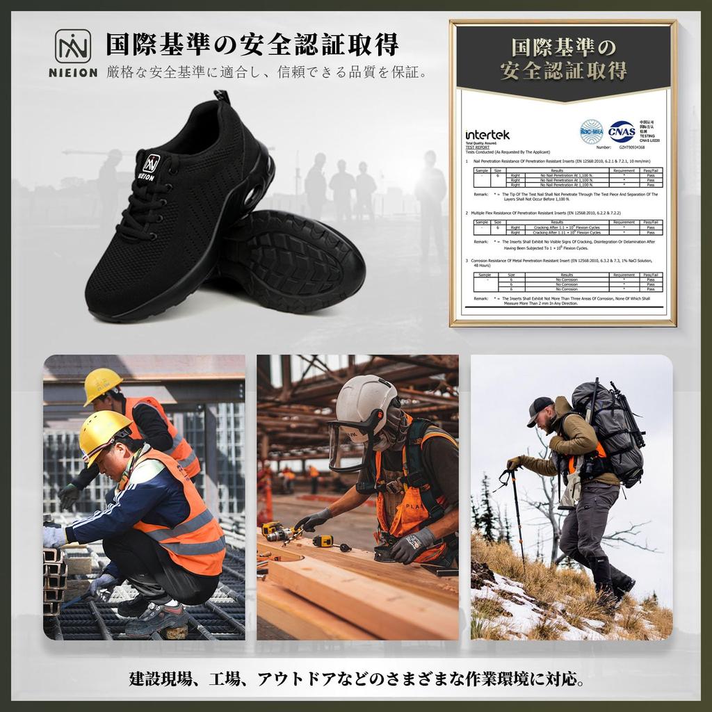 Safety Work Shoes for Men and Air Cushioned Safety Sneakers with Steel Toe Nail for Construction Sites Size [nieion] Shoes, Women, Cap, Protection,