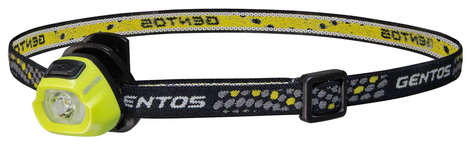 

GENTOS LED Headlight Small Lightweight 32g Battery Operated 20 Lumens Climbing Fishing Yellow Green (CR2032) HC-24YG