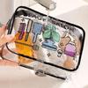 Spacious Interior Transparent Toiletry Bag Waterproof PVC Cosmetic Storage Organizer For Travel Essential