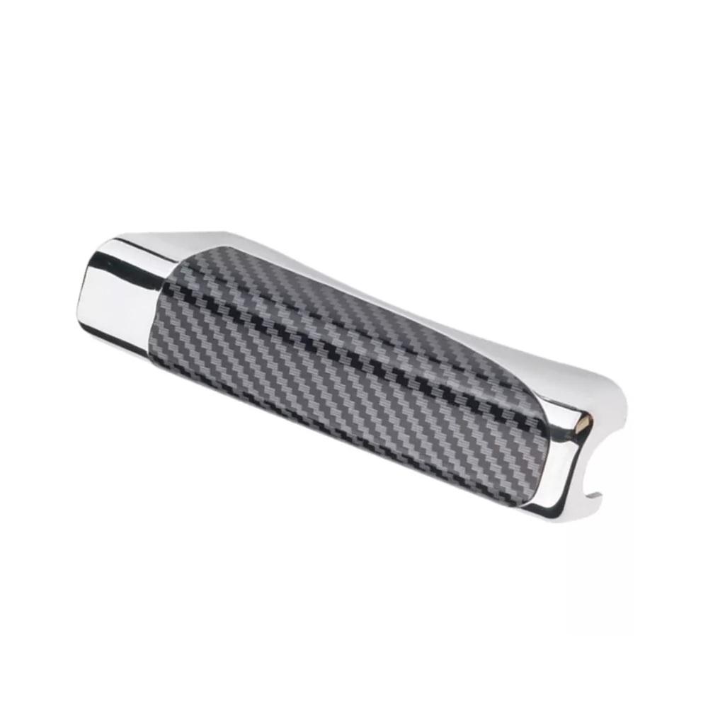 Carbon Fiber & Silver Color ABS Handbrake Cover Auto Handbrake Grip Protector