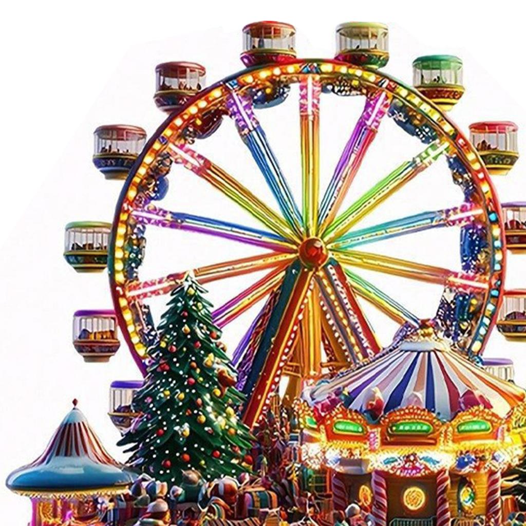 3mm Thick Acrylic Ferris Wheel Decoration Wall Hanging Ornament for Home Desktop Party Wedding Festive Decor