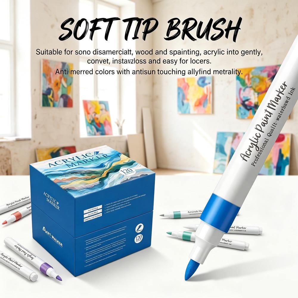 240-Color Multi-Material Marker Set with Storage Box - High-Pigment Acrylic & Oil-Based Graffiti Pens
