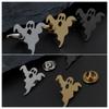 European American Retro Style Halloween Black Ghost Men Women's Brooch Cufflinks Suit Dress Accessories Personalized Versatile