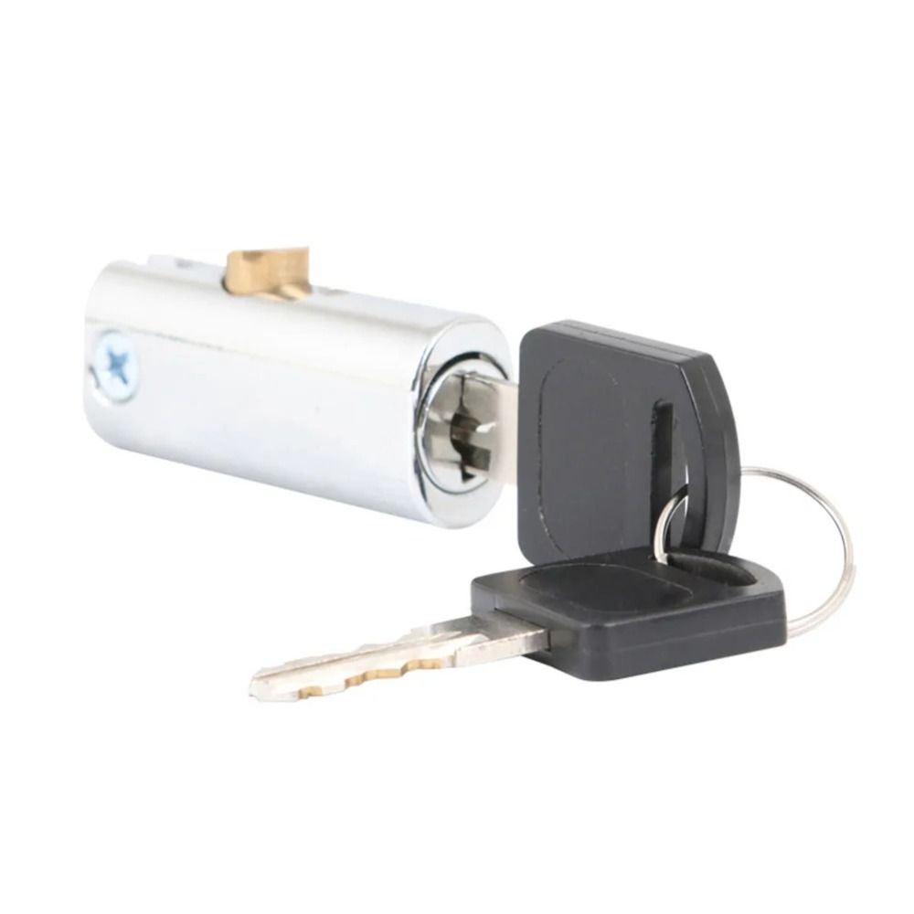 Safe Keyed Drawer File Cabinet Locks Chrome Plated Cylinder Head Push Plunger Lock Zinc Alloy Mailbox Lock Furniture