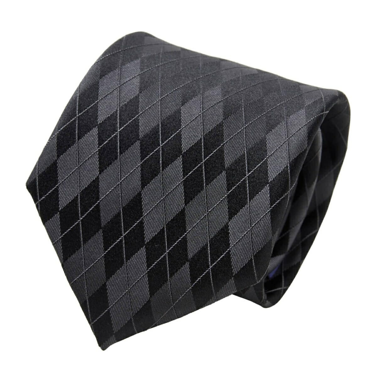 [Ogier] Men s 100% Silk Jacquard Tie, Regular Tie, Argyle Pattern, Gift, Business, Stylish, 8cm Width