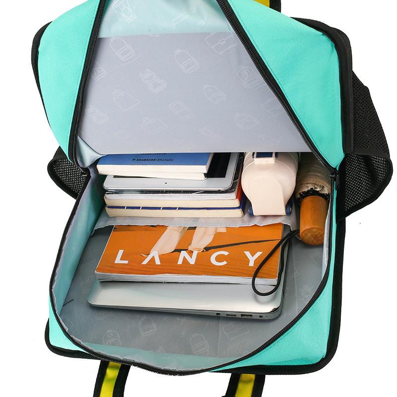 Schoolbag new personality two-dimensional student backpack off-campus tutoring make-up class printed LOGO three-dimensional comic bag