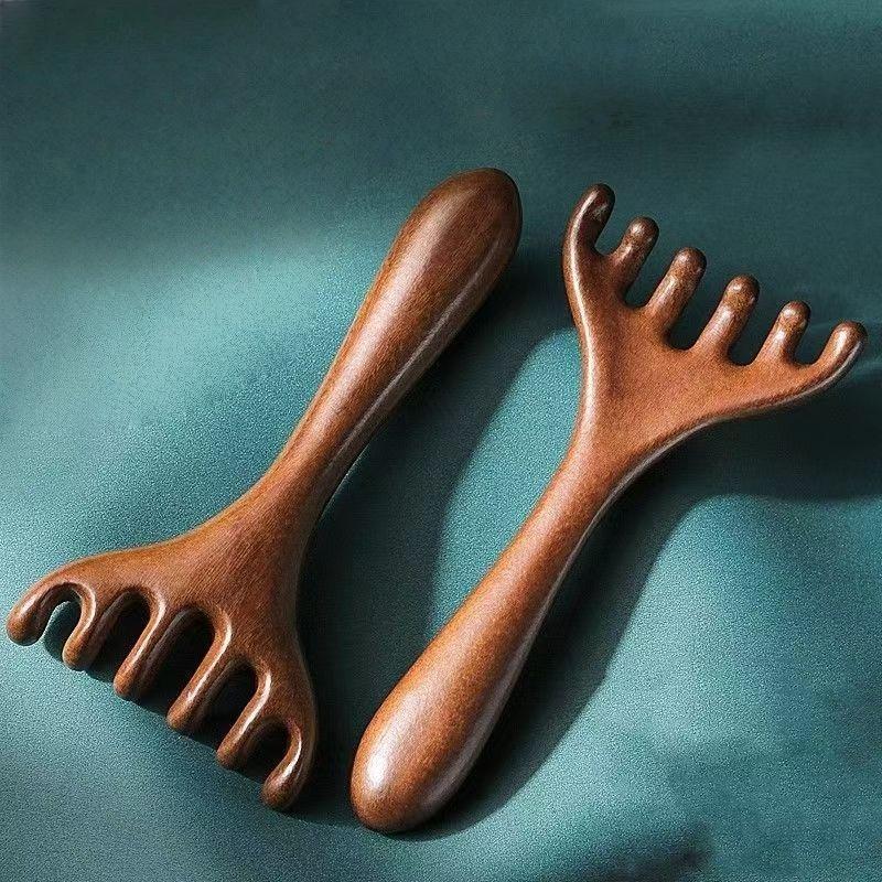 Meridian Massage Comb Anti-static 6-Claw Head Massager Promote Blood Circulation Body Gua Sha Tool Head Massage Brush
