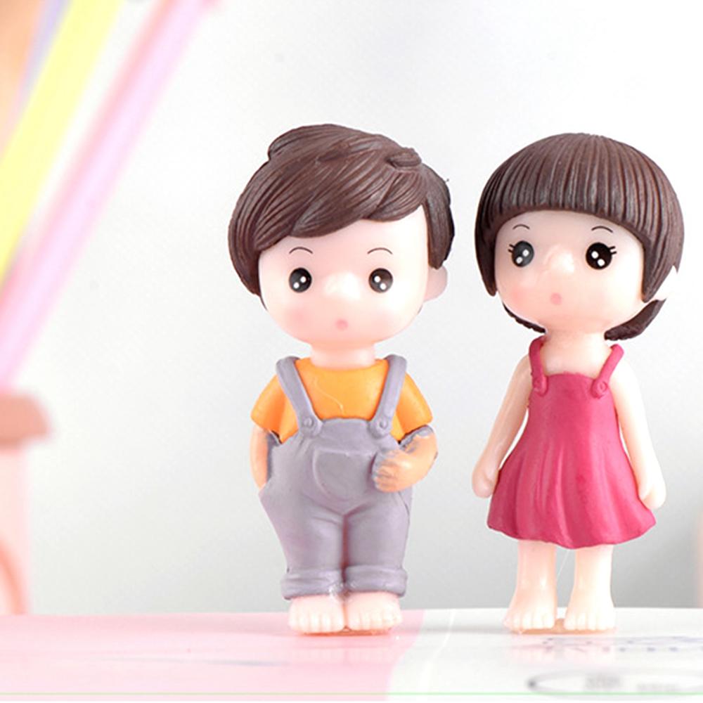 Fairy Garden Bonsai Cute Little Lovers Miniature Doll Craft Boy Girl Ornament Couples Figurine