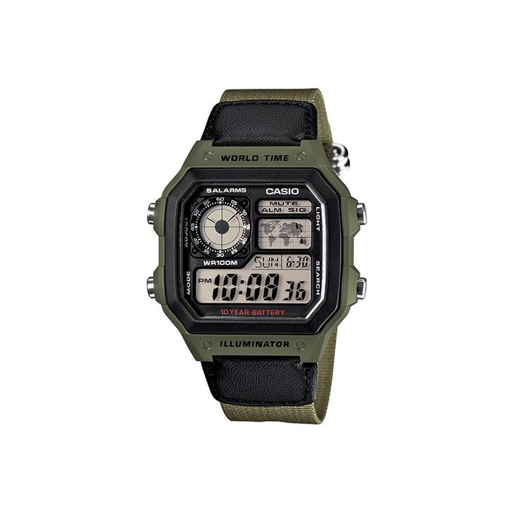 CASIO G Shock AE 1200WHB 3B AE-1200WHB-3B Green Strap Regular Box