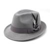 Cross-Border Amazon New Men'S Top Hat Feather Felt Hat Men'S Jazz Hat European And American High-End Hat Women