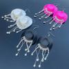 Sparkling Fringe Cowboy Hat Earrings for Music Festivals Party Western Hat Dangle Earrings Cowboy Hat Earrings Jewelry