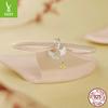 Autumn Mori Ginkgo Biloba Diy Pendant Accessories, Color Separation Electroplated Leaves S925 Sterling Silver Beads