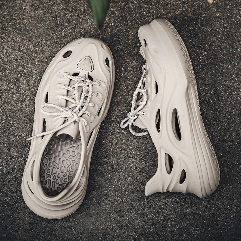 

Мужская весенняя мода, повседневная, классическая обувь с круглым носком, дышащая, мужская обувь с дырками 45