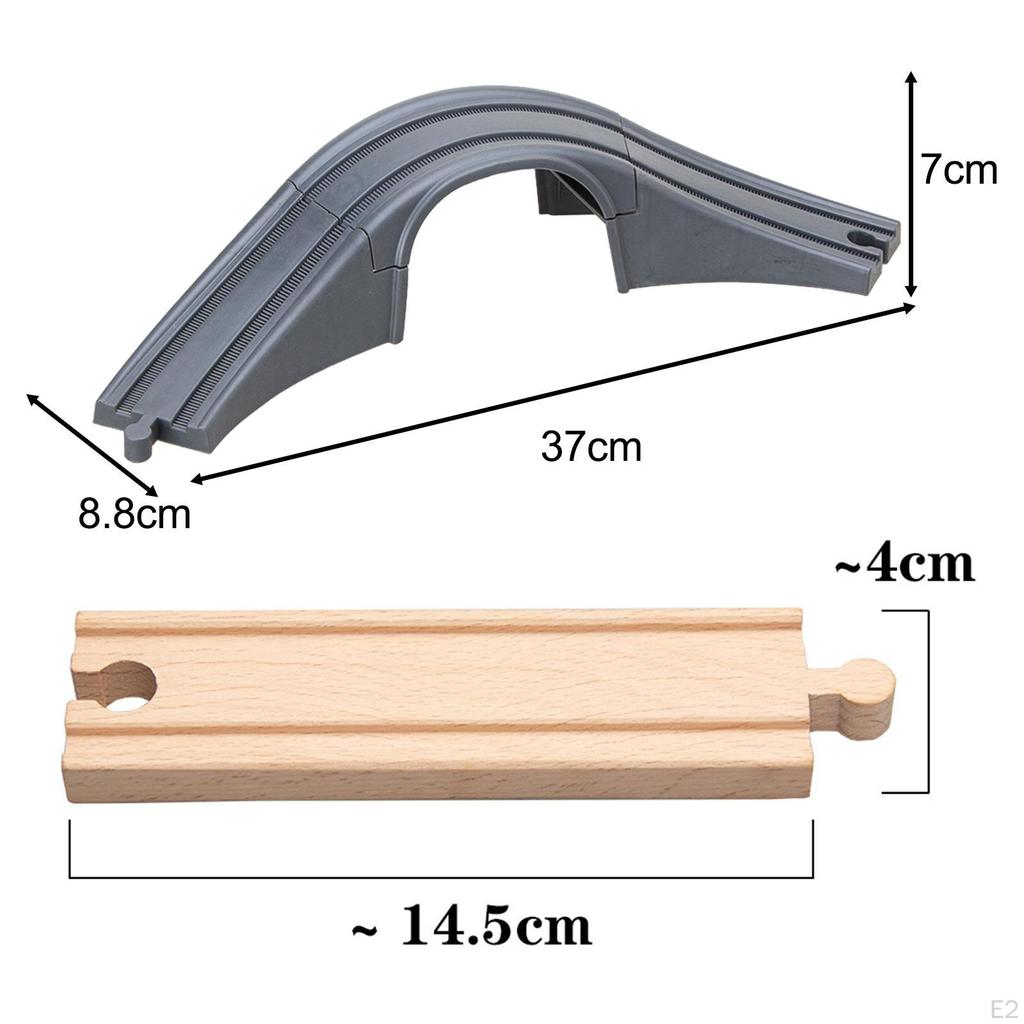 Railway Bridge Figurine Wooden Train Track Expansion, Simulation, DIY for