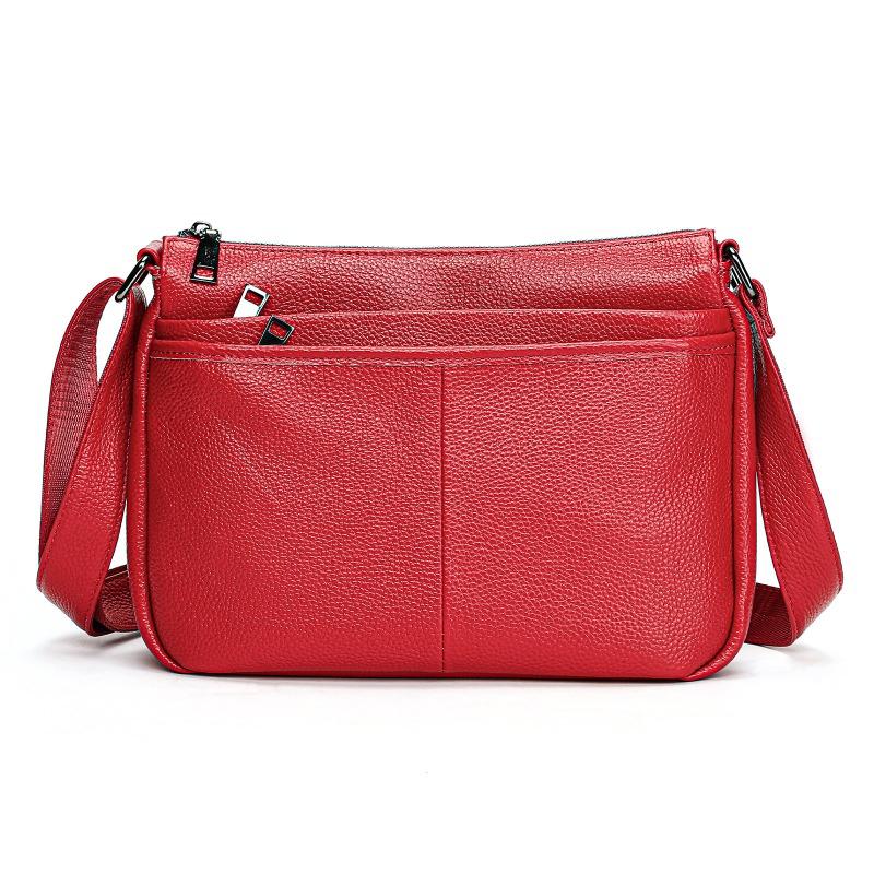 Geantă de damă din piele naturală, cu un umăr, pentru navetă, geantă crossbody mică