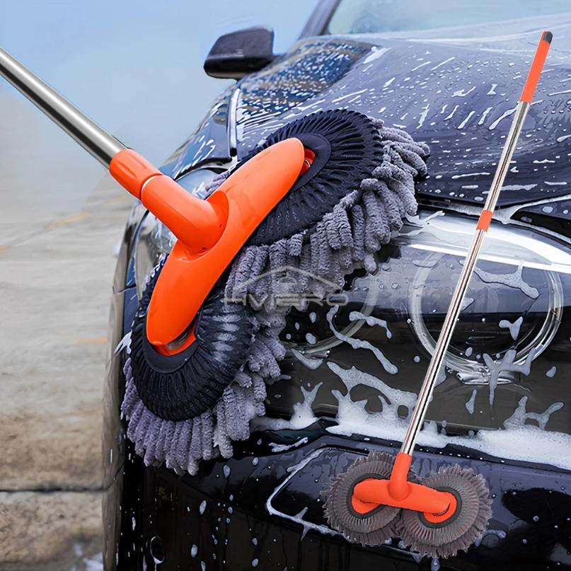 Telescopic Multi-Functional Car Cleaning Kit, Includes Microfiber Brush, Mop and Cleaning Cloths, Universal Cleaning Accessories