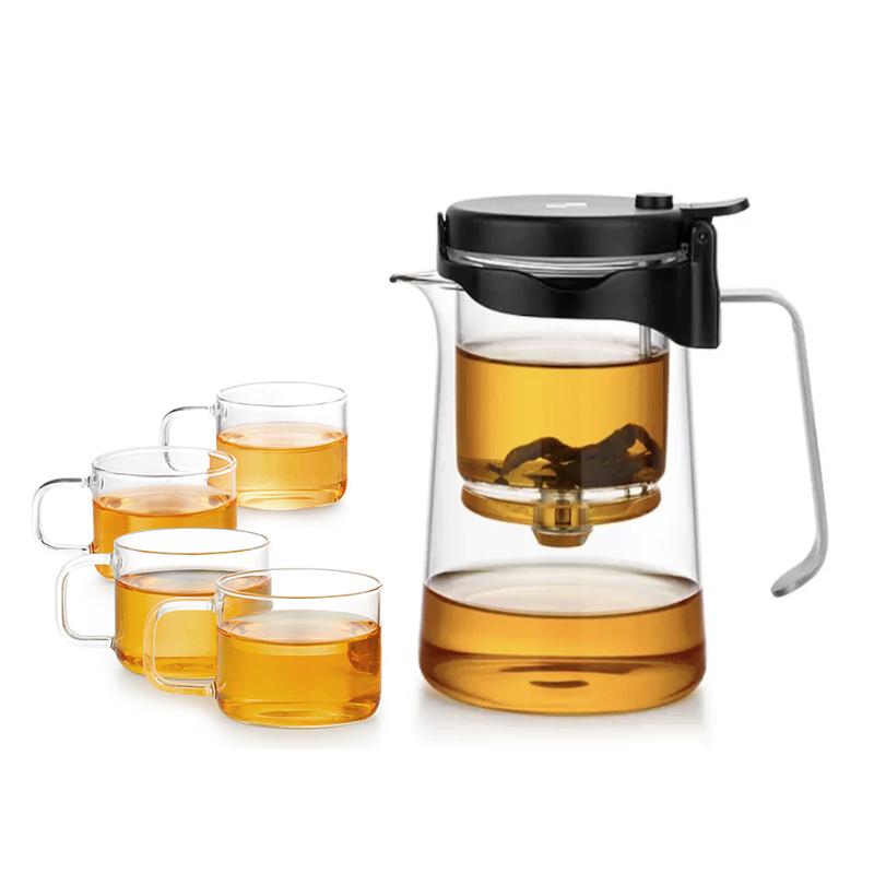 Bonston elegant cup insulation separation bubble teapot heat-resistant glass teapot simple filter tea cup