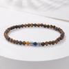 Minimalist Eyes Bracelet 4mm Stone Beaded Braslet Lucky Red Howlite Lava Wooden Braclet Chakra Mediation Yoga Brazalete