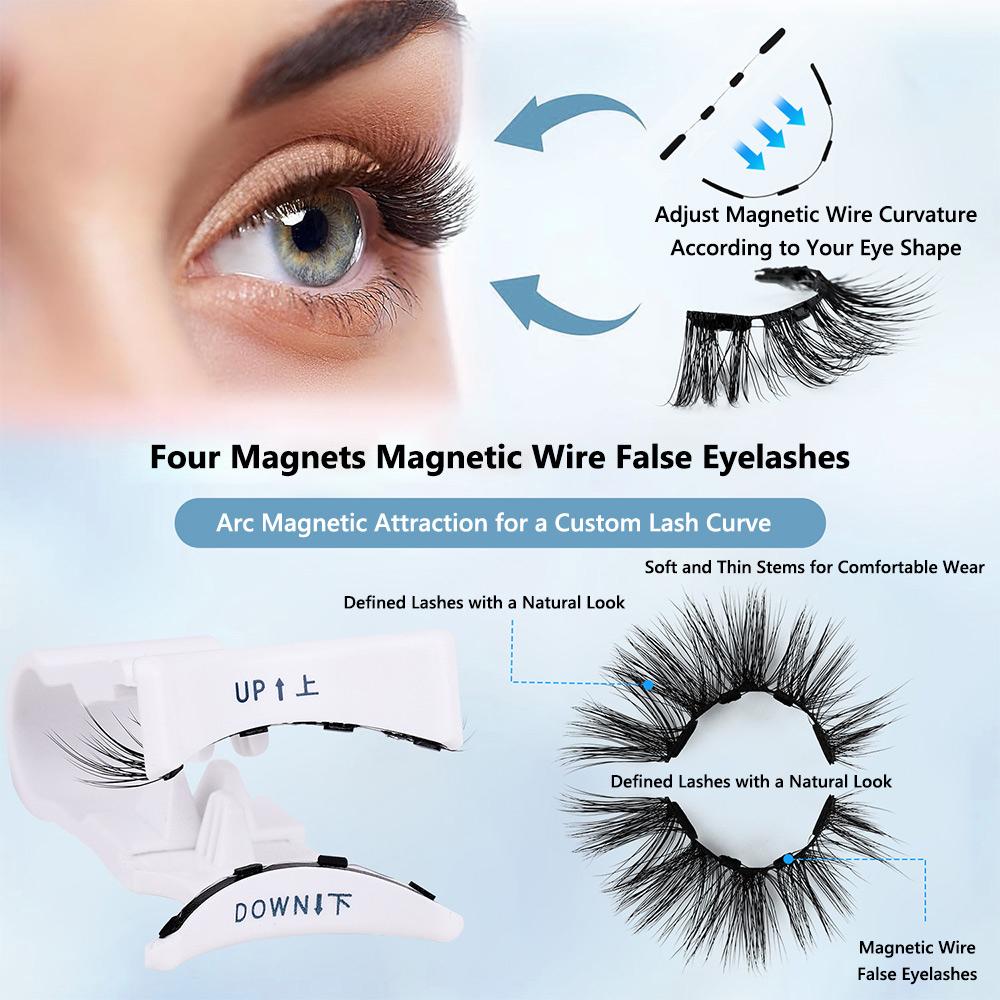 No Glue Needed Magnetic Lashes Kit Adjustable Curvature Magnetic Eyelashes