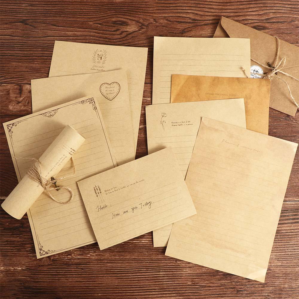 European Style Mailers Set Envelopes Letter Paper Writing Paper Letter Pad Kraft Paper Envelope