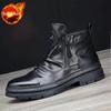 Fashion Trendy 2025 Male Shoes Leather Men's Boots Warm Winter Waterproof High Quality Classic Fashion Footwear Low Price Offers Cheap