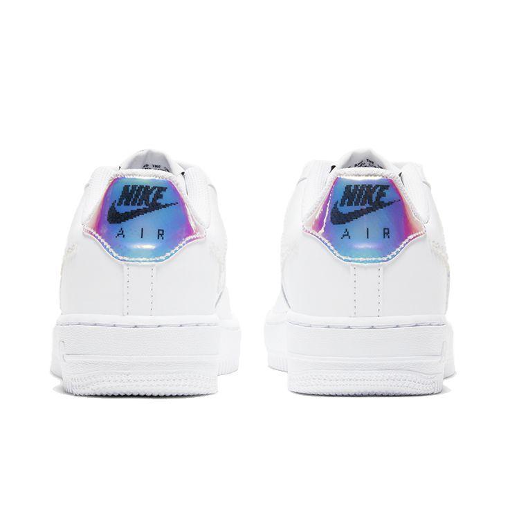 Nike Air Force 1 LV8 GS Digital Swoosh Kids Sneakers White Multi-Color Black CW1577-100