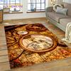 Ancient Nautical Chart World Map Compass Rug Carpet for Living Room Bedroom Decor,Floor Mat Non-slip Decoration for Sofa Doormat