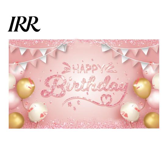 Double-sided Printed Banner Happy Birthday Backdrop, Party Photo Background Cloth for Celebration, Decorative Bunting Flag Decor Kids Women, Supplies
