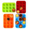 12 Holes Cupcakes Mold Silicone Soap Chocolate Muffin Baking Pan Round Baking Mold  Kitchen Tools