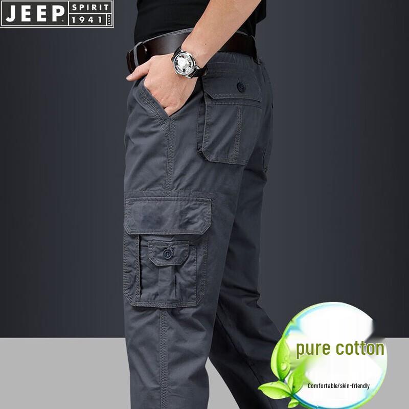 JEEP SPIRIT Men s Loose-Fit Casual Trousers 32
