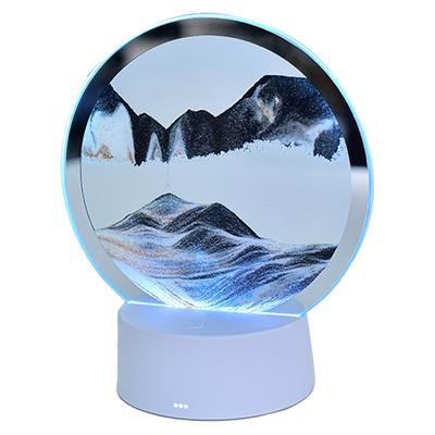 Sand Painting Table Lamp 7 Color 3D Hourglass Table Lamp Quicksand Painting Art Bedside Table Lamp