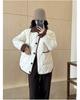 Contrast Color Thin Light Lapel Warm Short Loose Autumn Jacket
