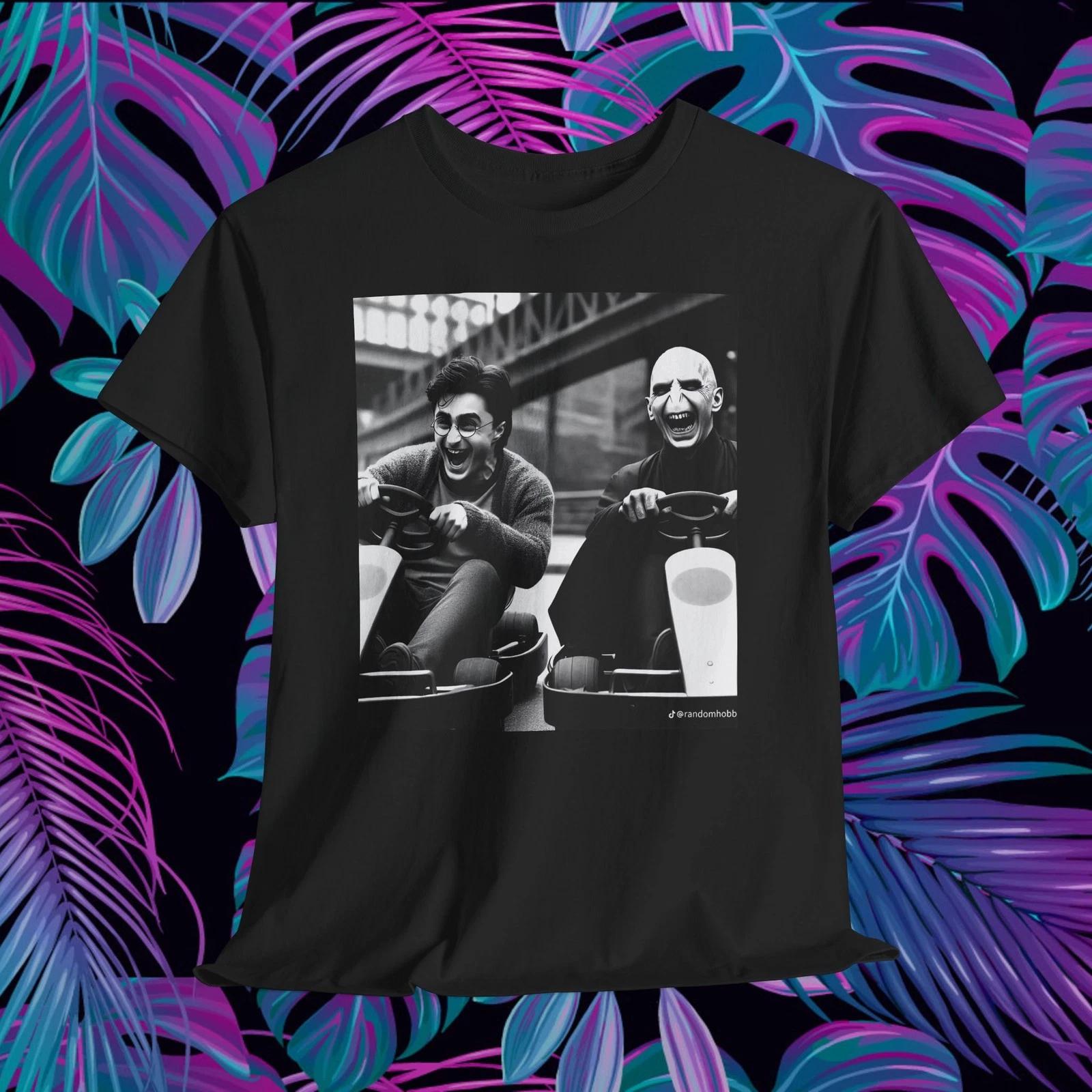 Harry Potter vs Voldemort Tee, Wizard Cart Race Shirt, Magical Fan Gift, Movie L