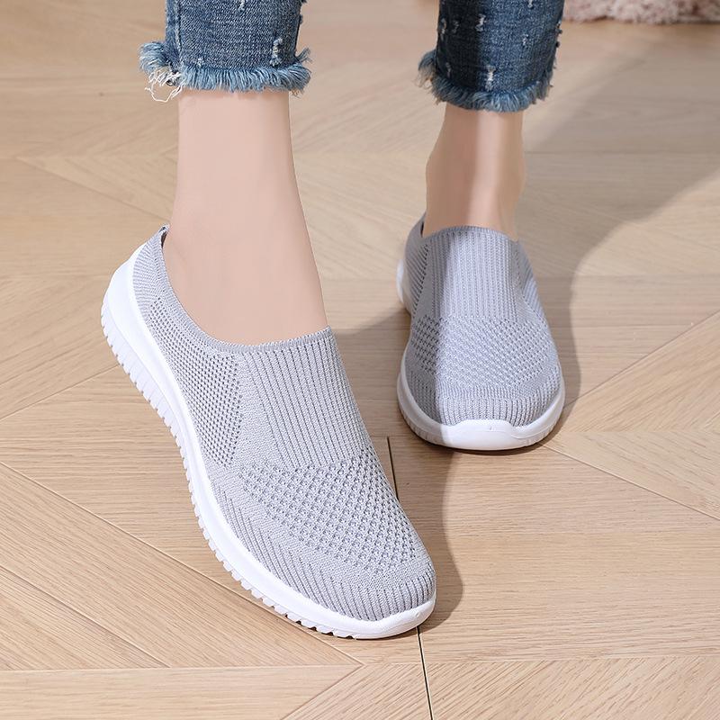 Dammode 2024 Cross-Border Halvtofflor - Andningsbara, Mjuka Sulor, Plus Size Vardagsskor för Medelålders & Äldre Mammor