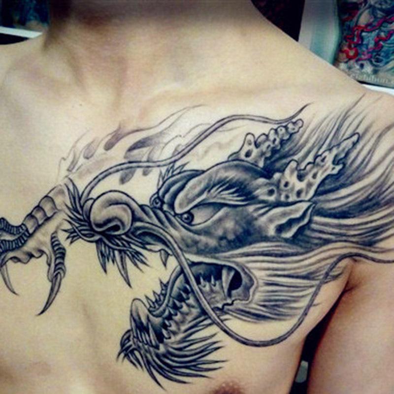 Dragon Tattoo Stickers: Over-the-Shoulder, Chest, and Large Sleeve Designs for Men & Women