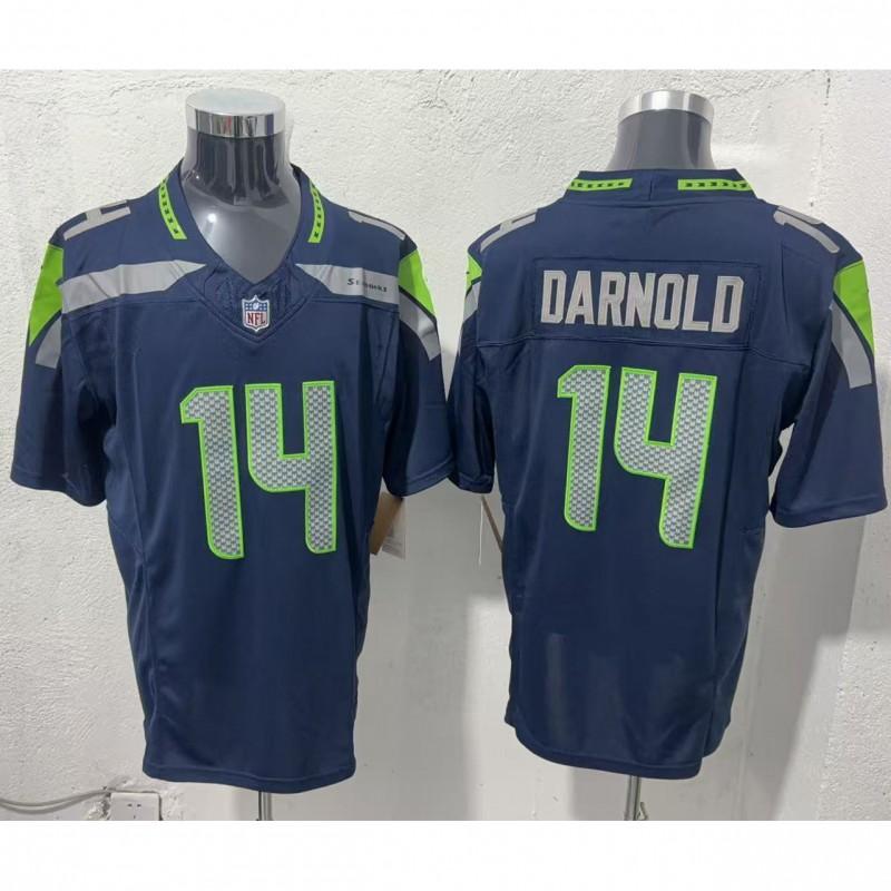 NFL Seattle Seahawks Vintage Style Football Jersey Short Sleeve Embroidered Team Apparel Men