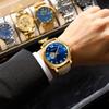 CHENXI 8854 New Band Watches 45mm Men Watch Stainless Steel case Men's Vintage Mechanical Watch SKY BLUE Dial Leather Bracelet